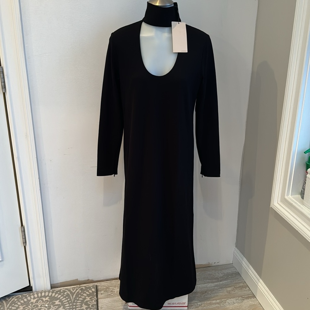 NEW 12‎ storeez cut out mock neck dress black